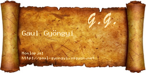 Gaul Gyöngyi névjegykártya