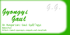 gyongyi gaul business card